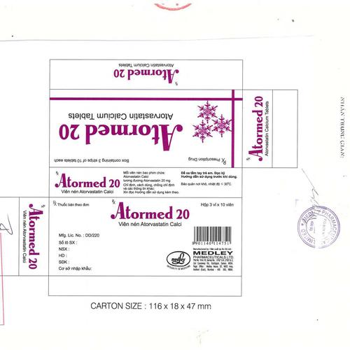 Atormed 20 (Atorvastatin) Medley (H/30v)