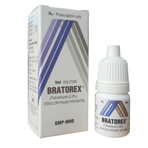 Bratorex (Tobramycin) 0.3% Hanoi (Lốc/10chai/5ml)