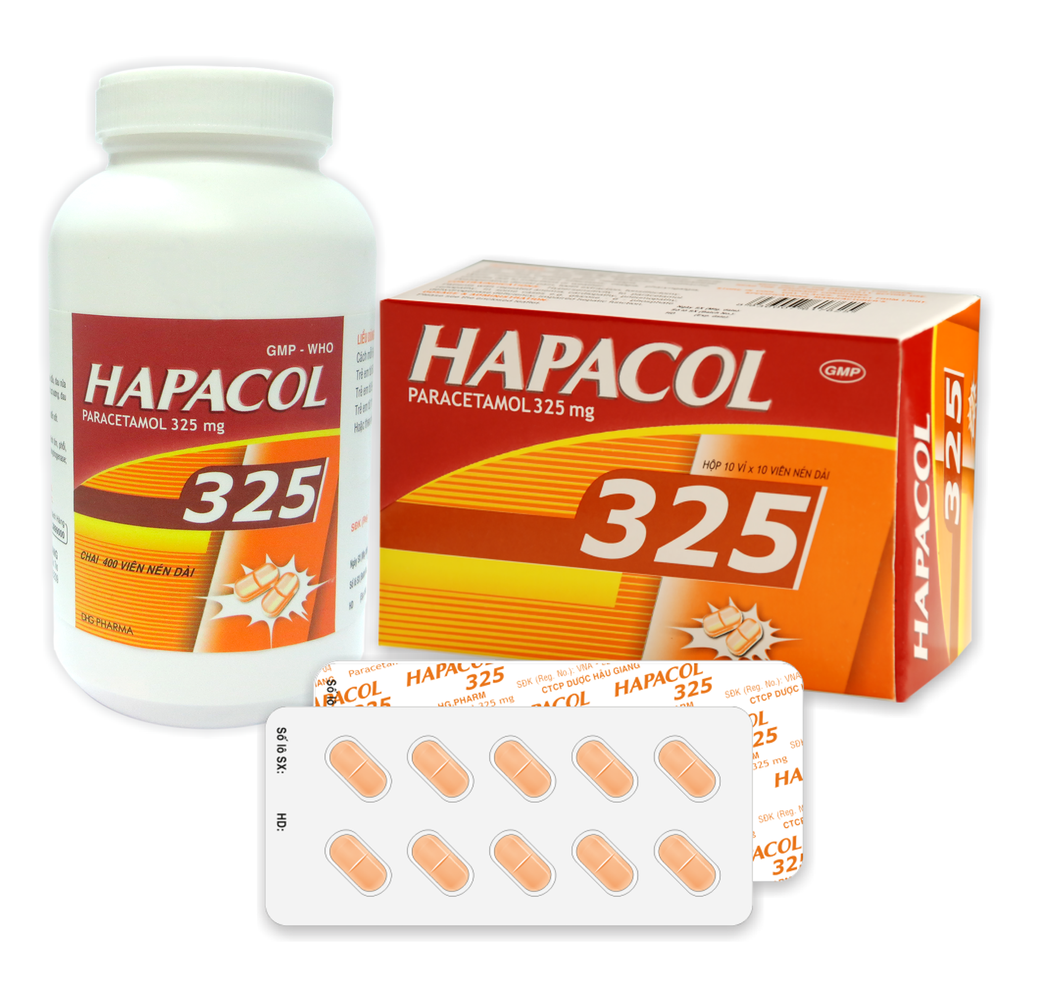 Hapacol 325mg (Paracetamol) DHG Pharma (C/100v)