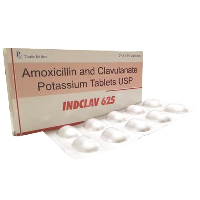 Indclav 625mg (Amoxicillin, Acid Clavulanic) Indchemie (H/20v)