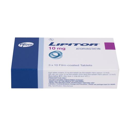 Lipitor 10mg (Atorvastatin) Pfizer (H/30v) (Cty)