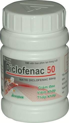 Diclofenac 50 Vacopharm (Lốc/5chai/100v)