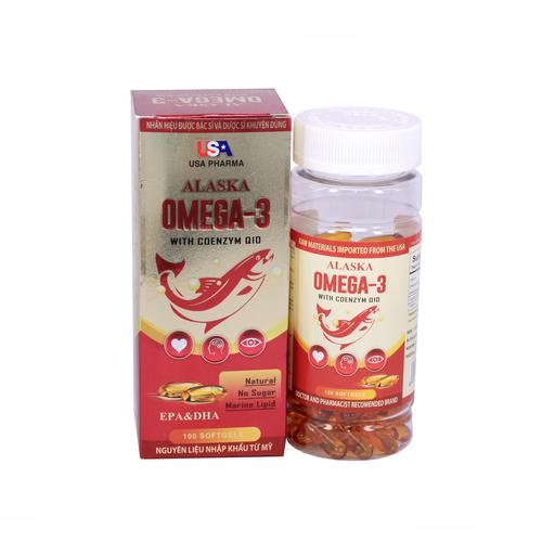Alaska Omega 3 With Coenzym Q10 USA (Chai/100v) (Đỏ)