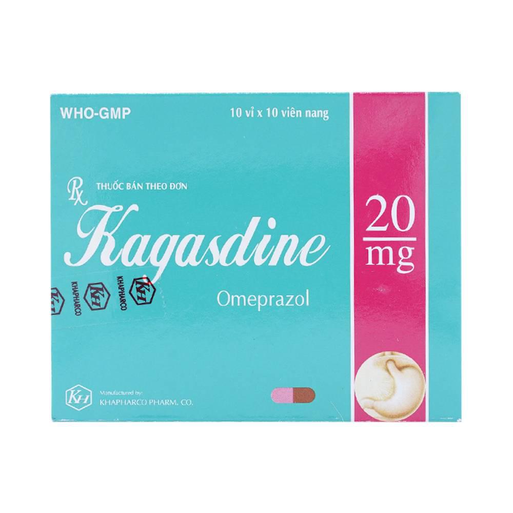 Kagasdin 20 (Omeprazol) Khapharco (H/100v) (Vỉ Thường)