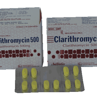 Clarithromycin 500mg Khapharco (H/30v) (Nhỏ)