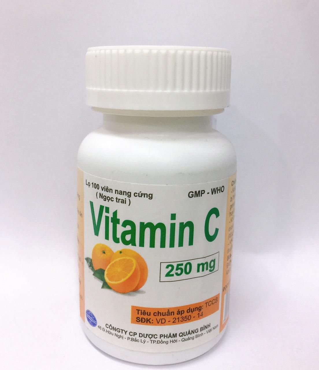 Vitamin C 250mg Capsules Quapharco (C/100v)