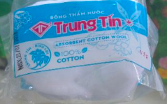 Bông Y Tế Trung Tín 5g (Lốc/50gói) (Xanh Dương)