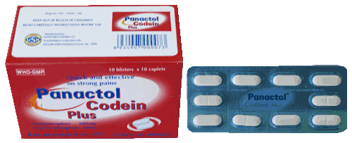 Panactol Codein Plus (Acetaminophen, Codein) Khapharco (H/100v)