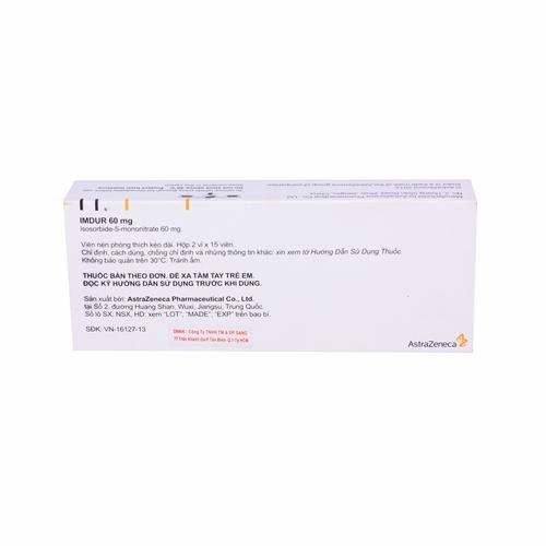 Imdur 60mg (Isosorbide-5-Mononitrate) Astrazeneca (H/30v)