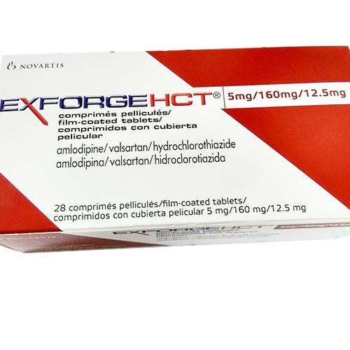 Exforge HCT 5mg/160mg/12.5mg (Amlodipin, Hydrochlorothiazide, Valsartan) Novartis (H/28v)