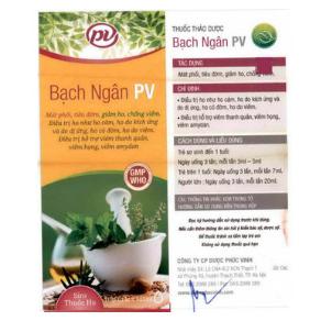Siro Ho Bạch Ngân PV Phúc Vinh (C/100ml)