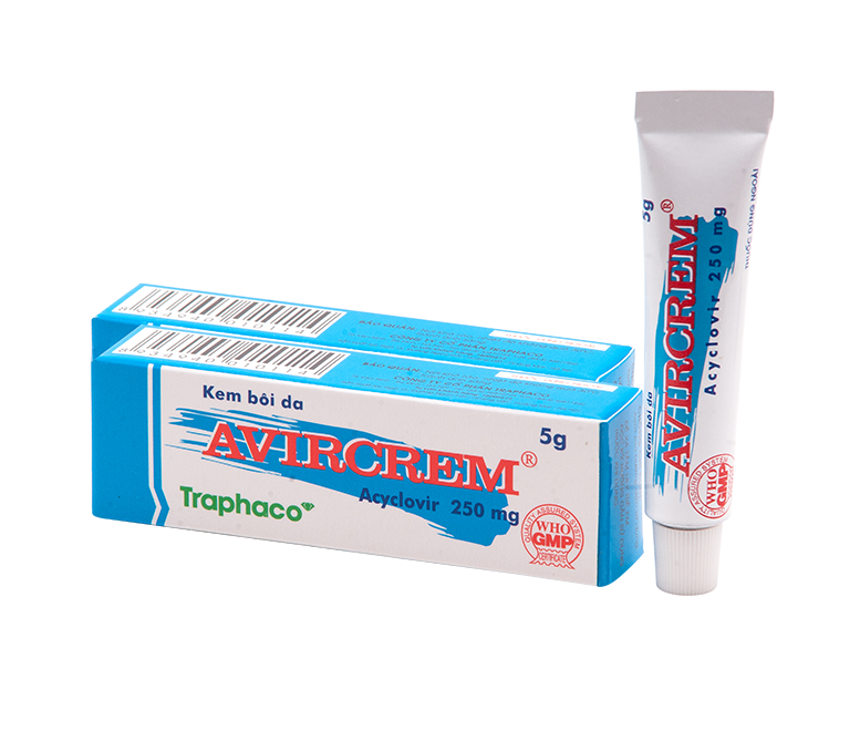 Avircrem (Acyclovir) Traphaco (Lốc/10 Tuýp/5gr)