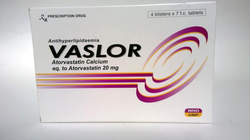 Vaslor 20 (Atorvastatin) Davipharm (H/28v)