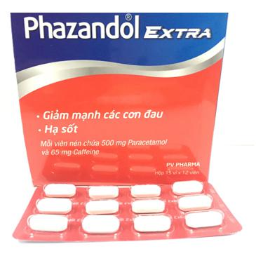 Phazandol Extra 500mg (Paracetamol, Cafein) Phúc Vinh (H/180v)