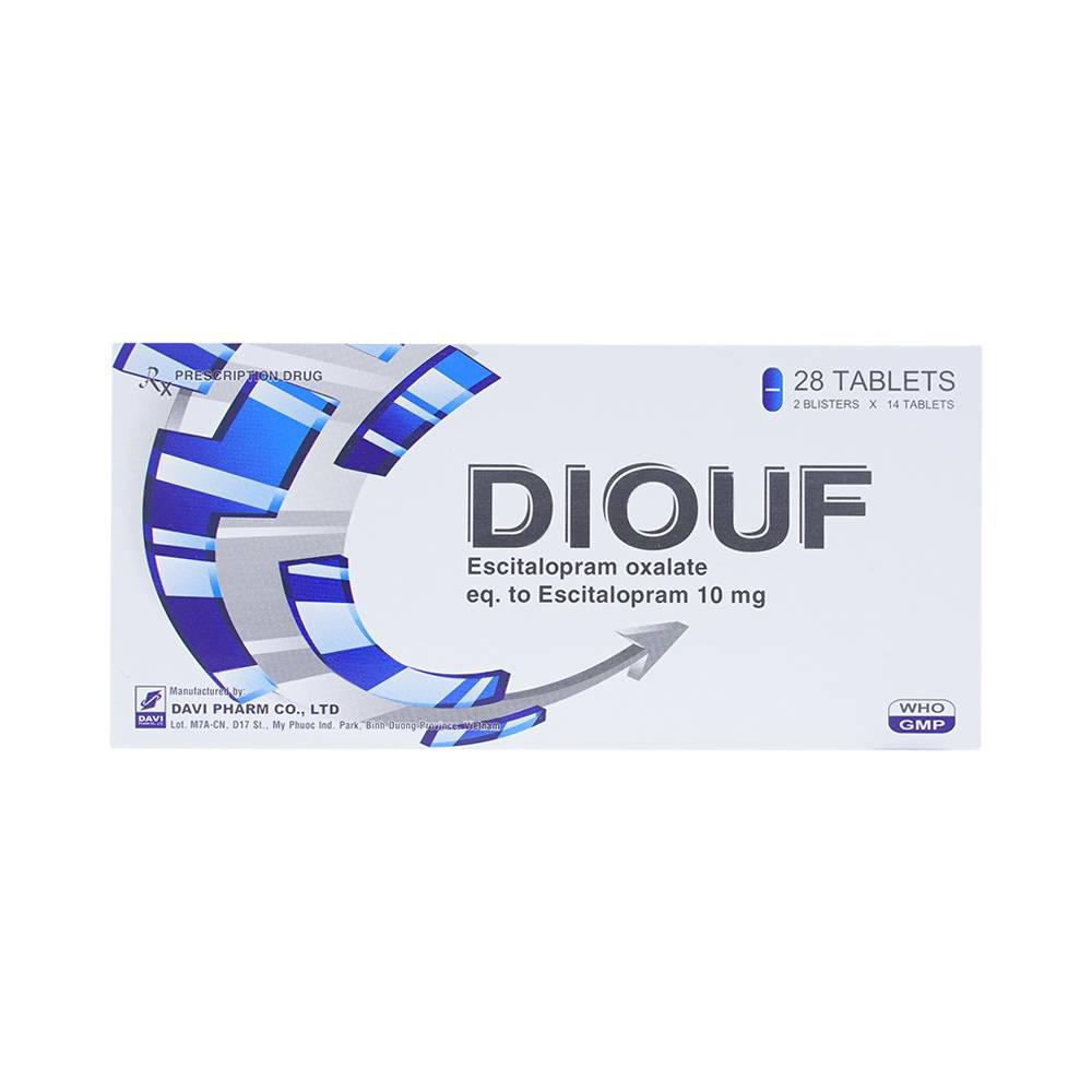 Diouf (Escitalopram) 10mg Davipharm (H/28v)