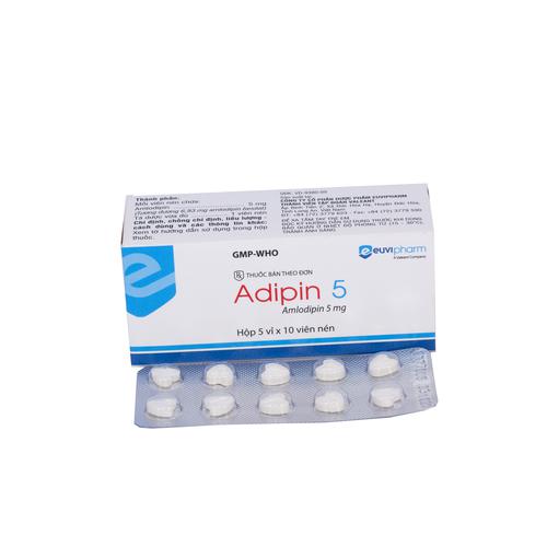 Adipin 5 (Amlodipin) Euvipharm (H/50v)