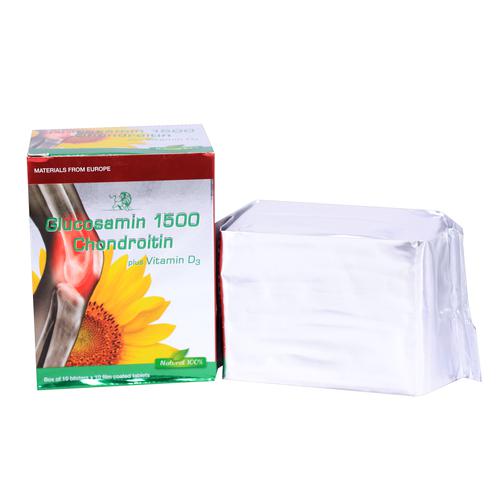 Glucosamin 1500mg Chondroitin Plus With Vitamin D3 Mediphar (H/100v) (Xanh Đỏ)