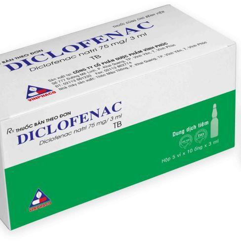 Diclofenac 75mg/3ml Vinphaco (H/10 ống /3ml)