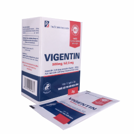 Vigentin 500mg/62,5mg (Amoxicillin, Acid Clavulanic) Pharbaco (H/12g)