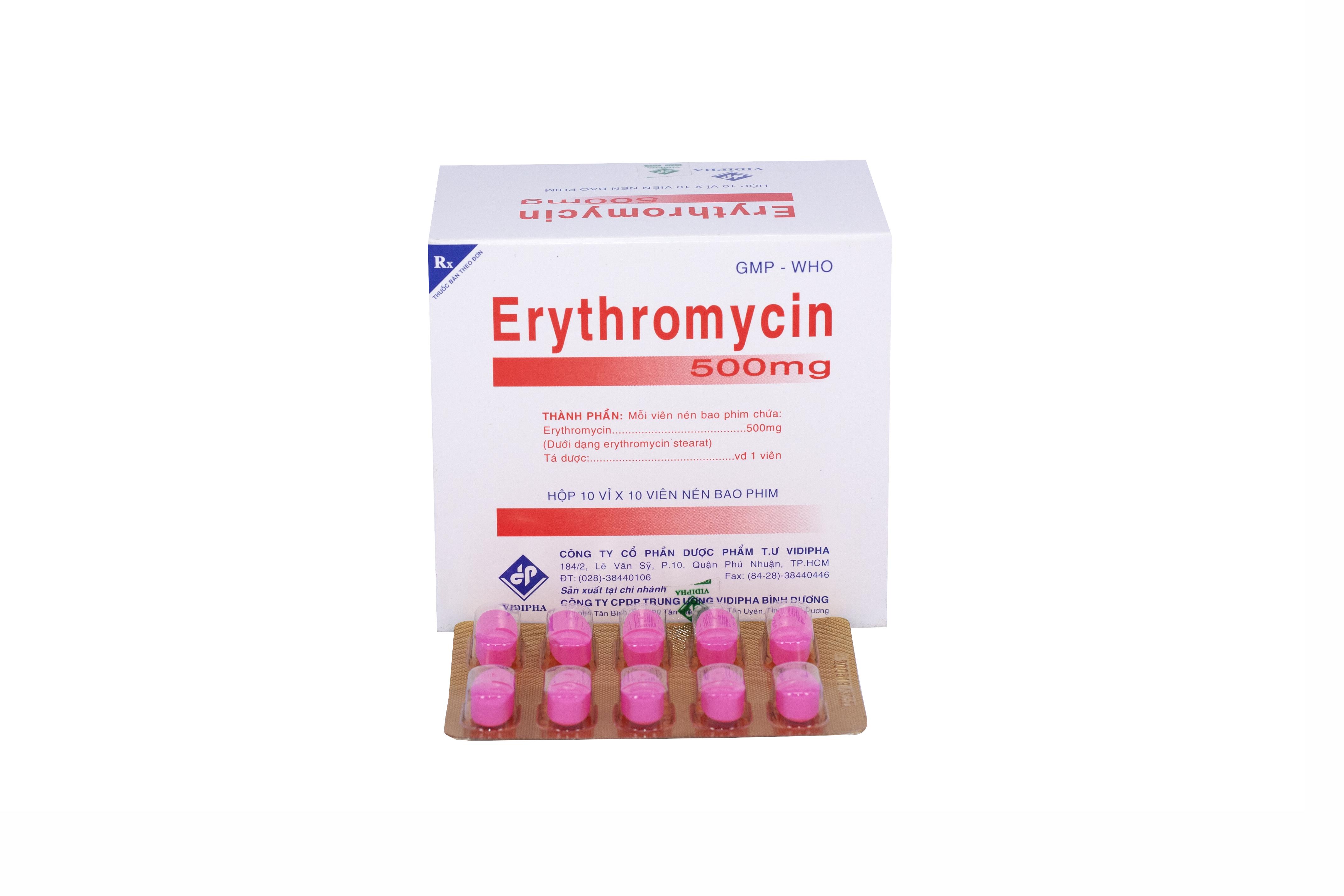 Erythromycin 500mg Vidipha (H/100v)