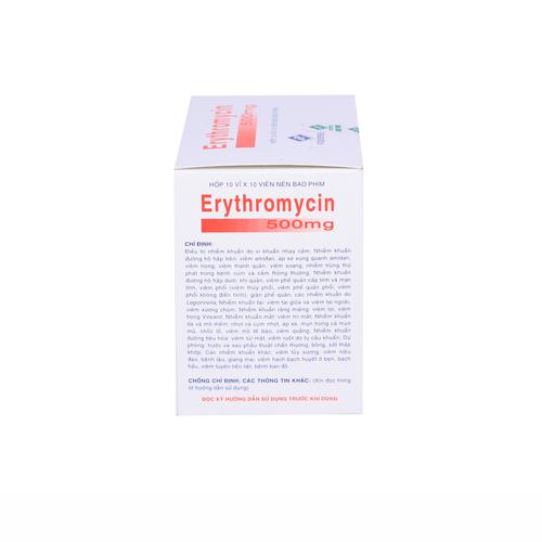 Erythromycin 500mg Vidipha (H/100v)