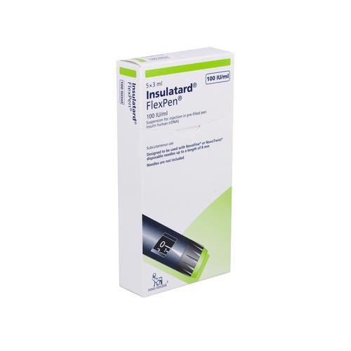Insulatard Flexpen 100IU/ml (Insulin) Novo Nordisk Denmark (H/5 but/3ml)