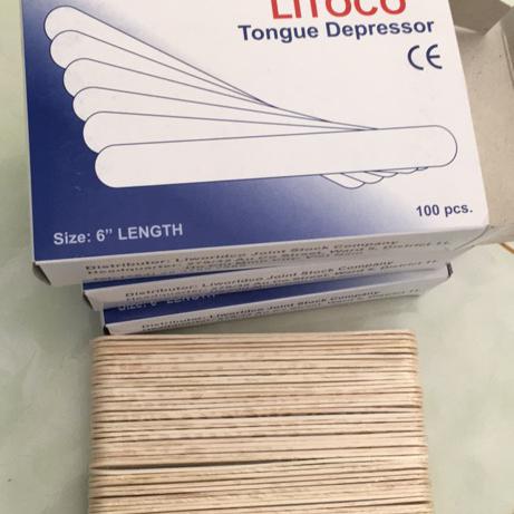 Que Đè Lưỡi Litoco Tongue Depressor Size 6 (Lốc/10h/100que)
