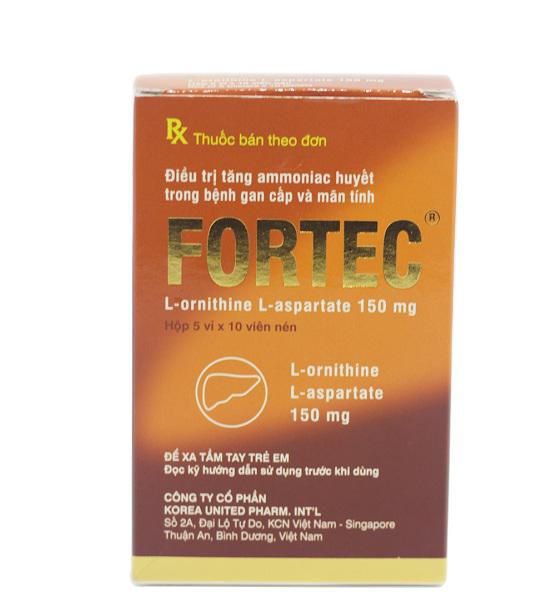 Fortec 150mg (L-ornithine L-aspastate) Dongkwang  (H/50v)