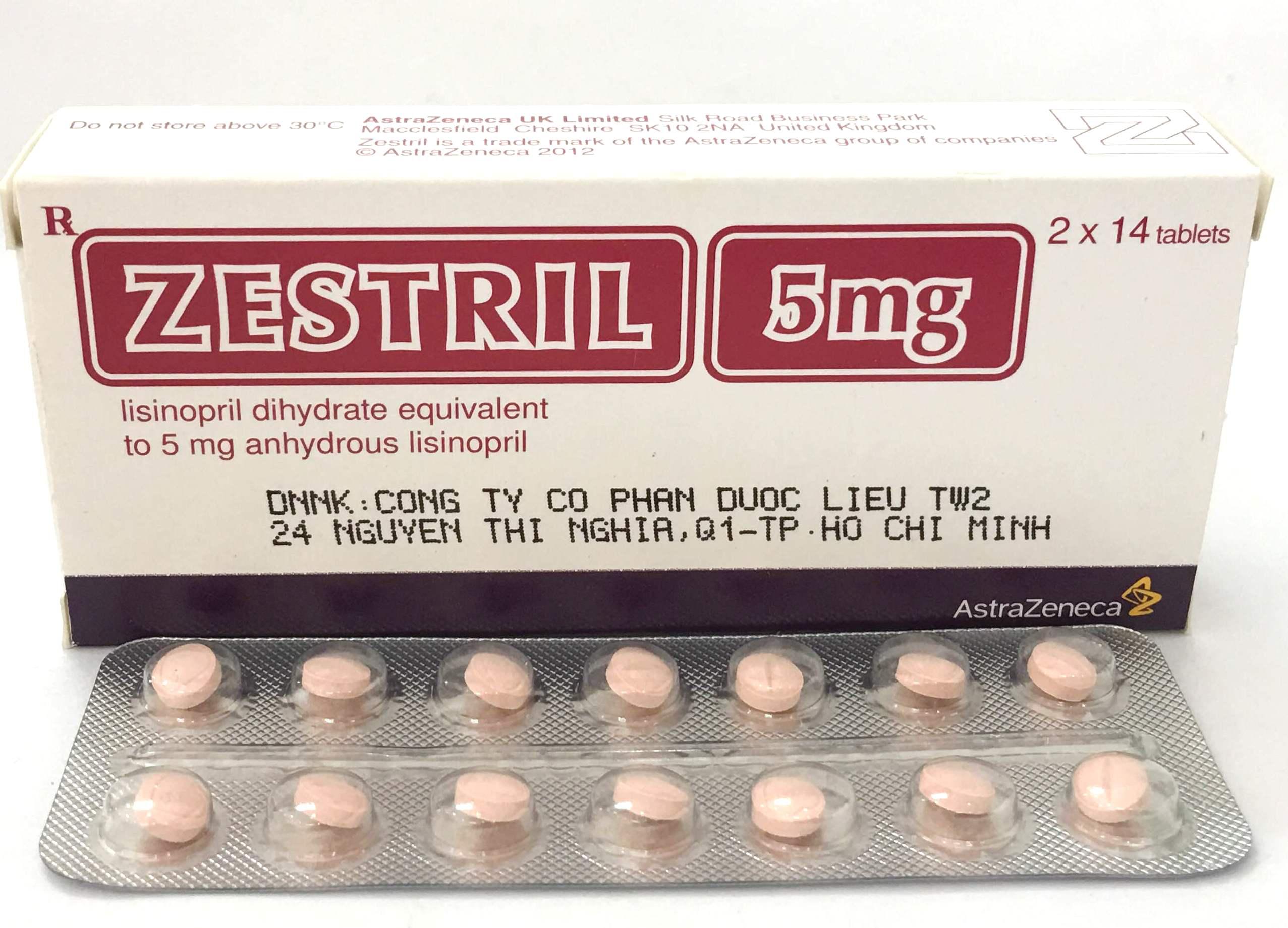 Zestril 5mg (Lisinopril) - AstraZeneca (h/28v)