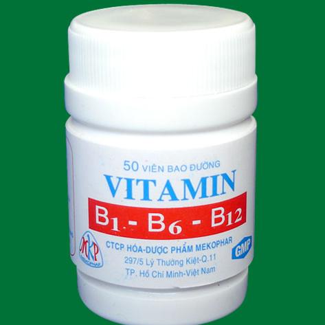 Vitamin B1 - B6 - B12 Mekophar (C/50v)