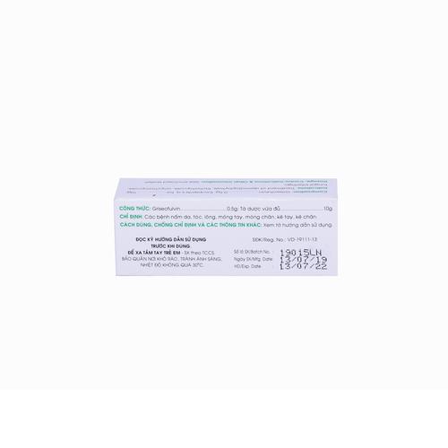 Griseofulvin 5% Mekophar (Lốc/10 Tuýp/10gr)