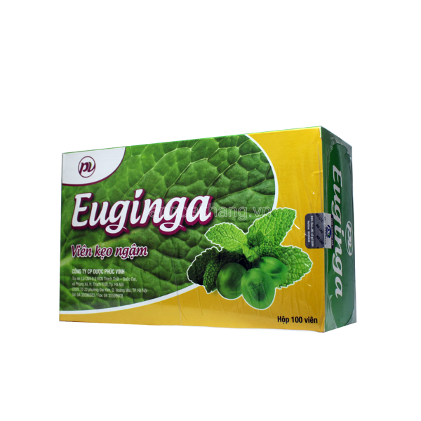 Kẹo Ngậm Euginga (Eucalyptol , Menthol) Phúc Vinh (H/100v)