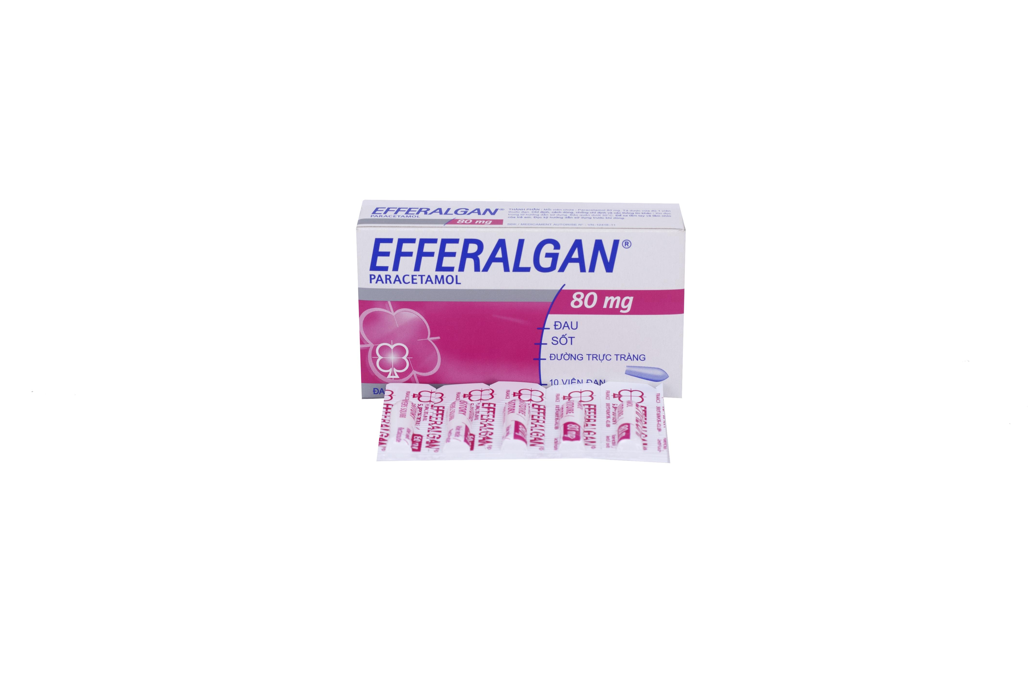 Efferalgan 80mg (Paracetamol) Bristol (H/10v)