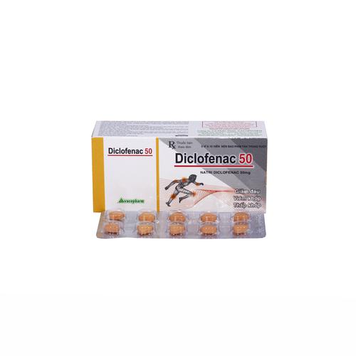 Diclofenac 50 Vacopharm (Lốc/10h/50v)