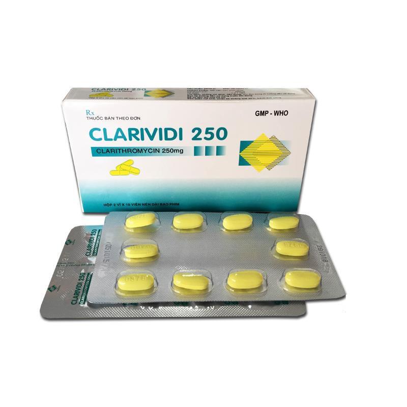 Clarividi (Clarithromycin) 250mg Vidipha (H/20v)