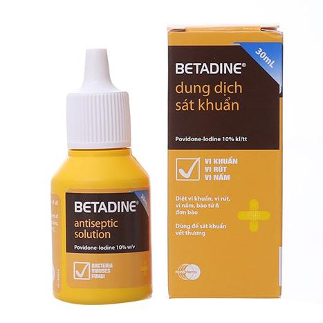 Betadine Sát Khuẩn < Antiseptic Solution (C/30ml)