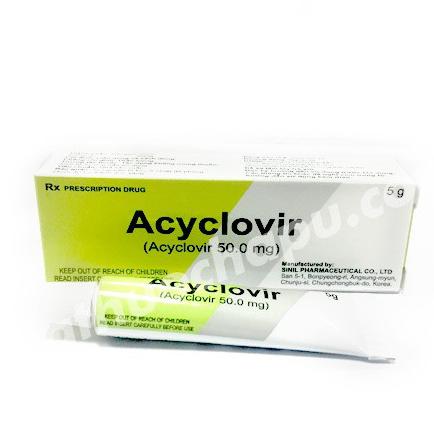 Acyclovir Cream Sinil (Lốc/10t/5gr)