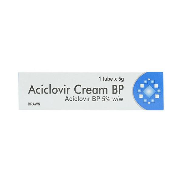 Aciclovir Cream BP 5% Brawn (Lốc/10t/5gr)