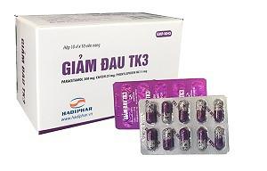 Giảm Đau TK3 (Paracetamol, Cafein, Phenylephrin) Hadiphar (H/100v)