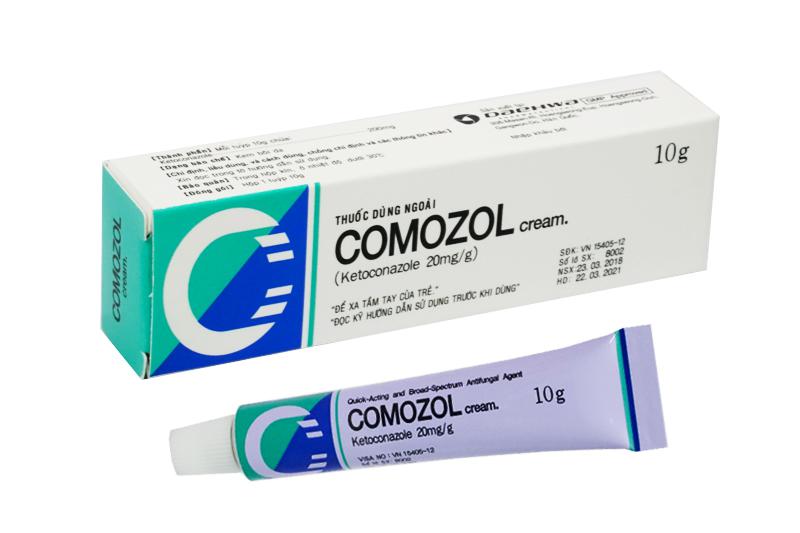 Comozol (Ketoconazol) 20mg/g Dae Hwa (Lốc/10tuýp/10gr)