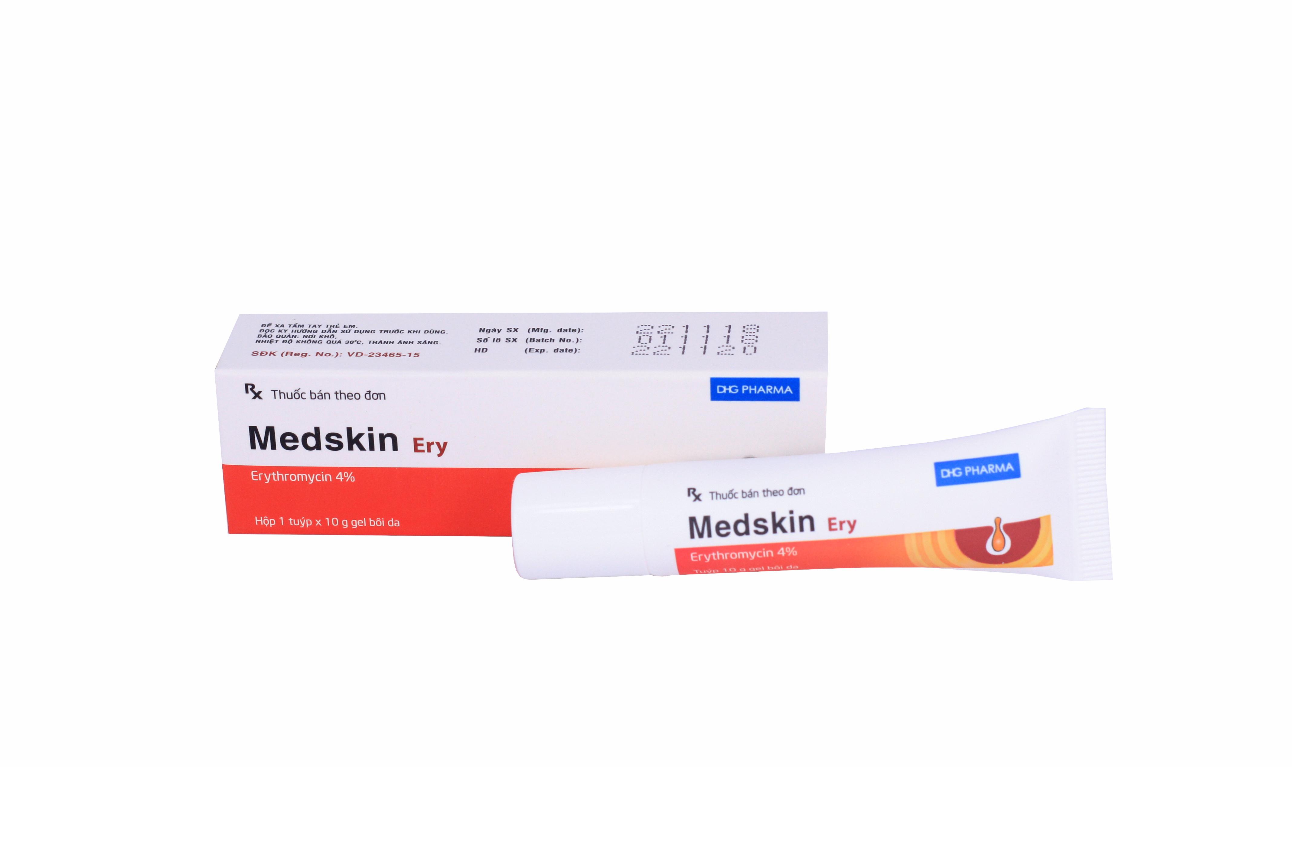 Medskin (Erythromycin) 4% DHG Pharma (Tuýp/10gr)