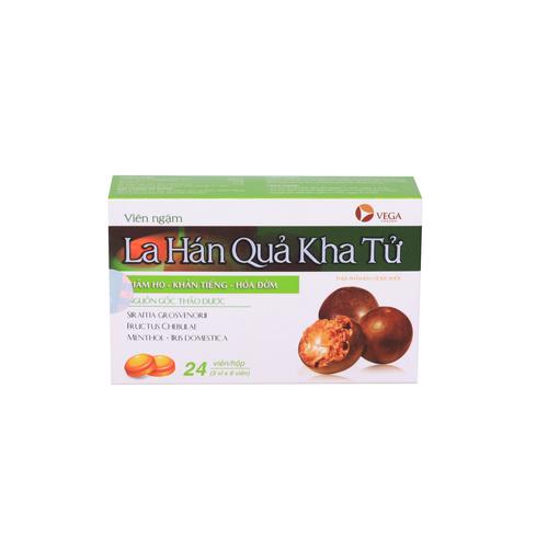 Viên Ngậm La Hán Quả Kha Tử Vega Pharm (H/24v)