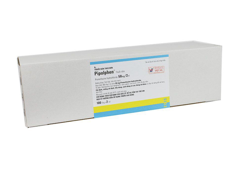 Pipolphen (Promethazine) 50mg/2ml Egis (Hộp 100 ống x2ml)