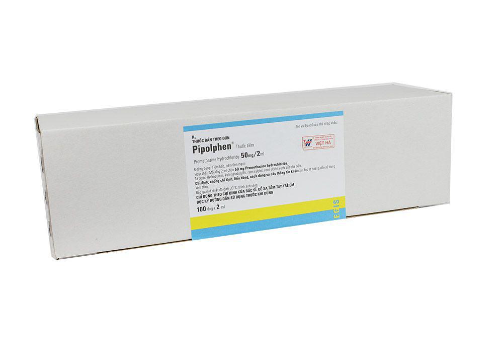 Pipolphen (Promethazine) 50mg/2ml Egis (Hộp 100 ống x2ml)