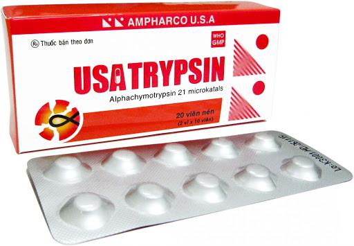 Usatrypsin (Alphachymotrypsin) 21 Ampharco (Lốc/10h/20v)