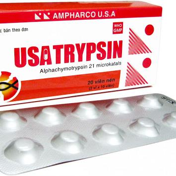 Usatrypsin (Alphachymotrypsin) 21 Ampharco (Lốc/10h/20v)