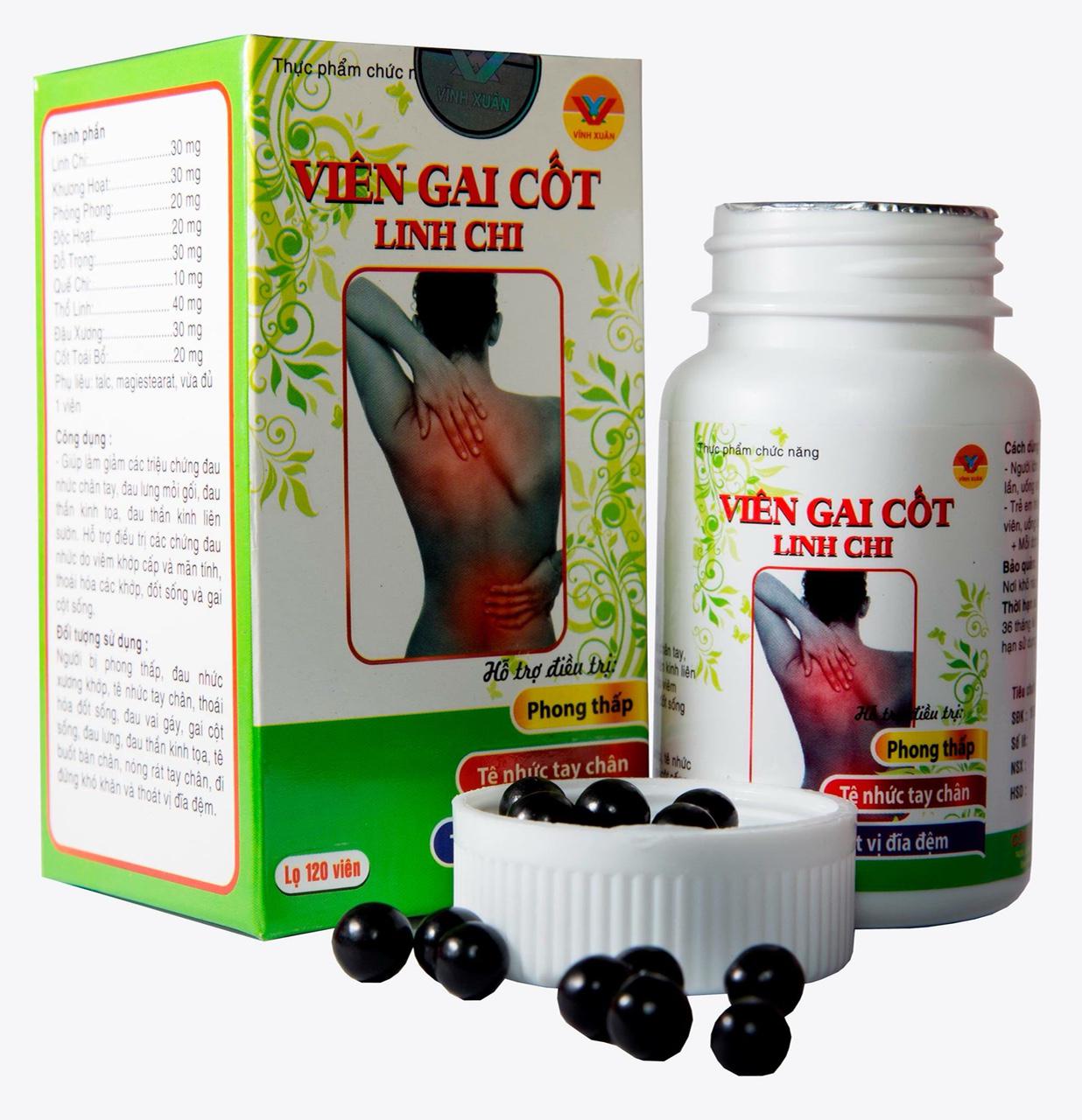 Viên Gai Cốt Linh Chi Vĩnh Xuân (Chai/120v)