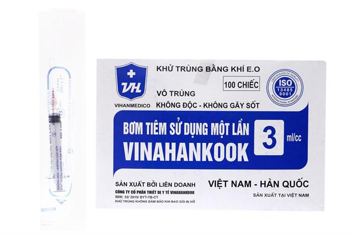 Bơm Tiêm 3cc 23g Vinahankook (H/100 Cái)