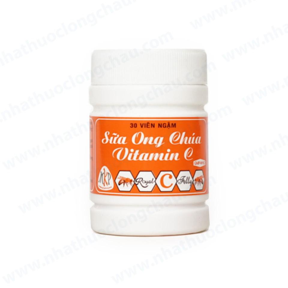 Viên Ngậm Sữa Ong Chúa Vitamin C Mekophar (Hộp/24chai/30 Viên)