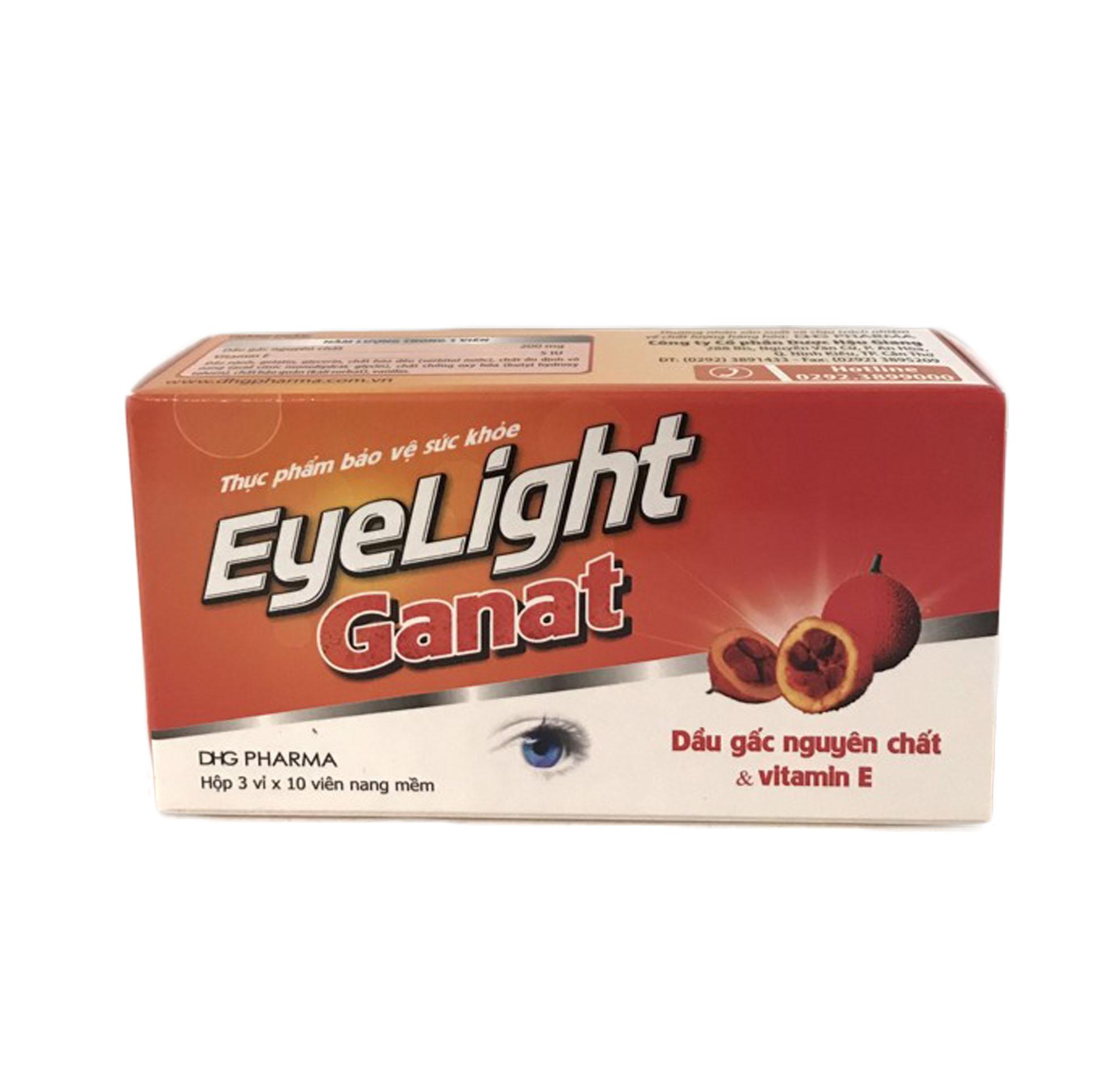 Eyelight Ganat (Dầu Gấc, Vitamin E) DHG Pharma (H/30v)